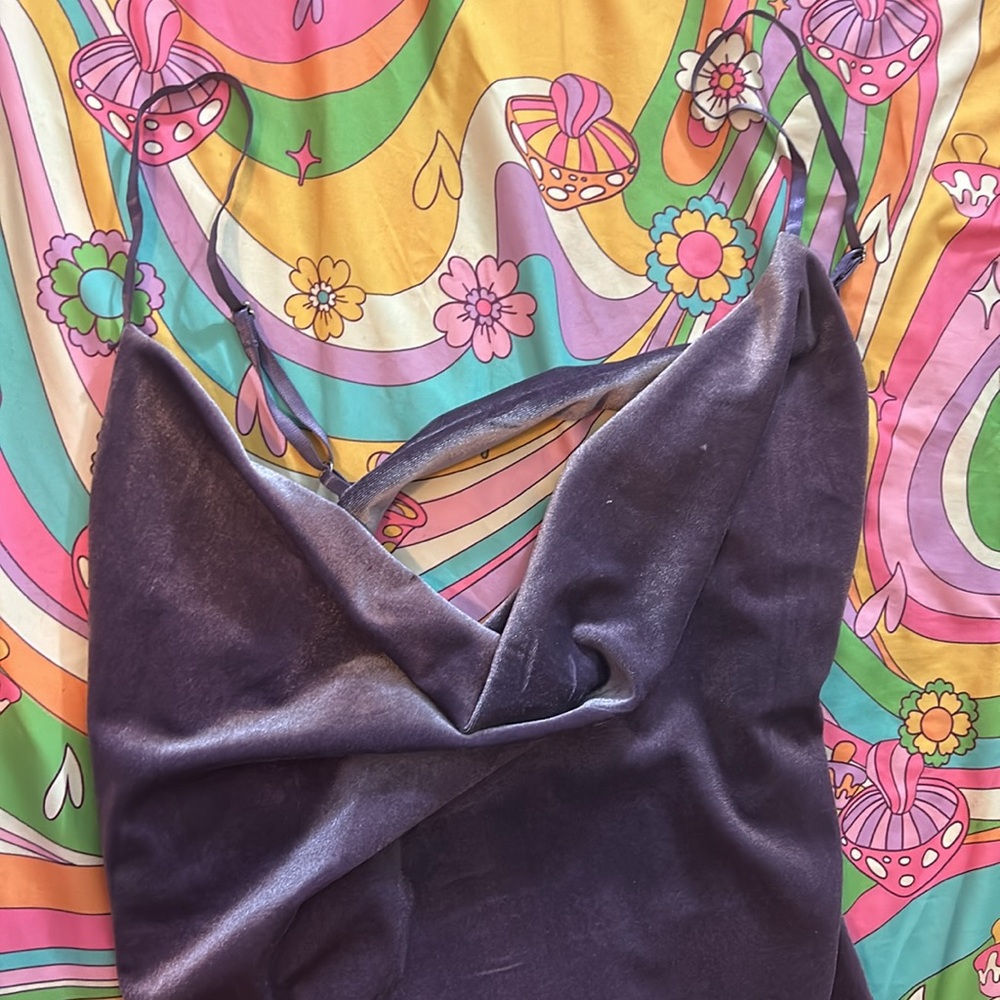 Cowl play velvet bodysuit - Picture 5 of 6